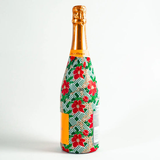 Poinsettia Trellis Champagne Bottle Wrap