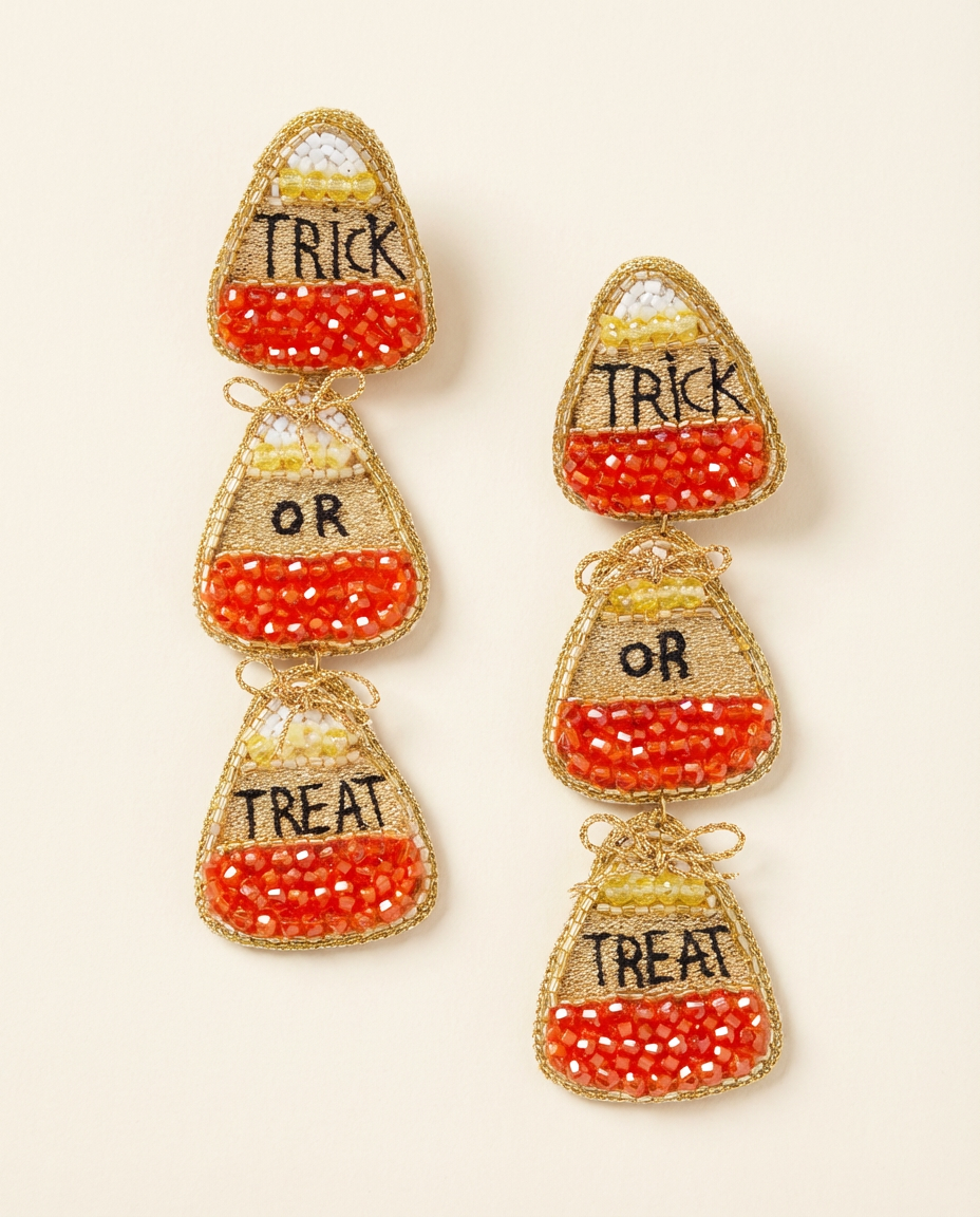 Trick or Treat Candy Corn Earrings