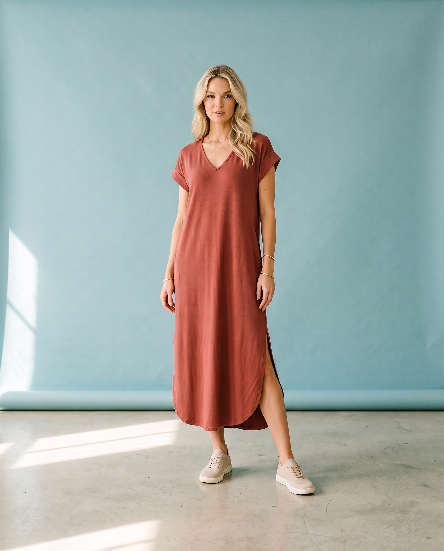 Marsala Butter-soft Dress