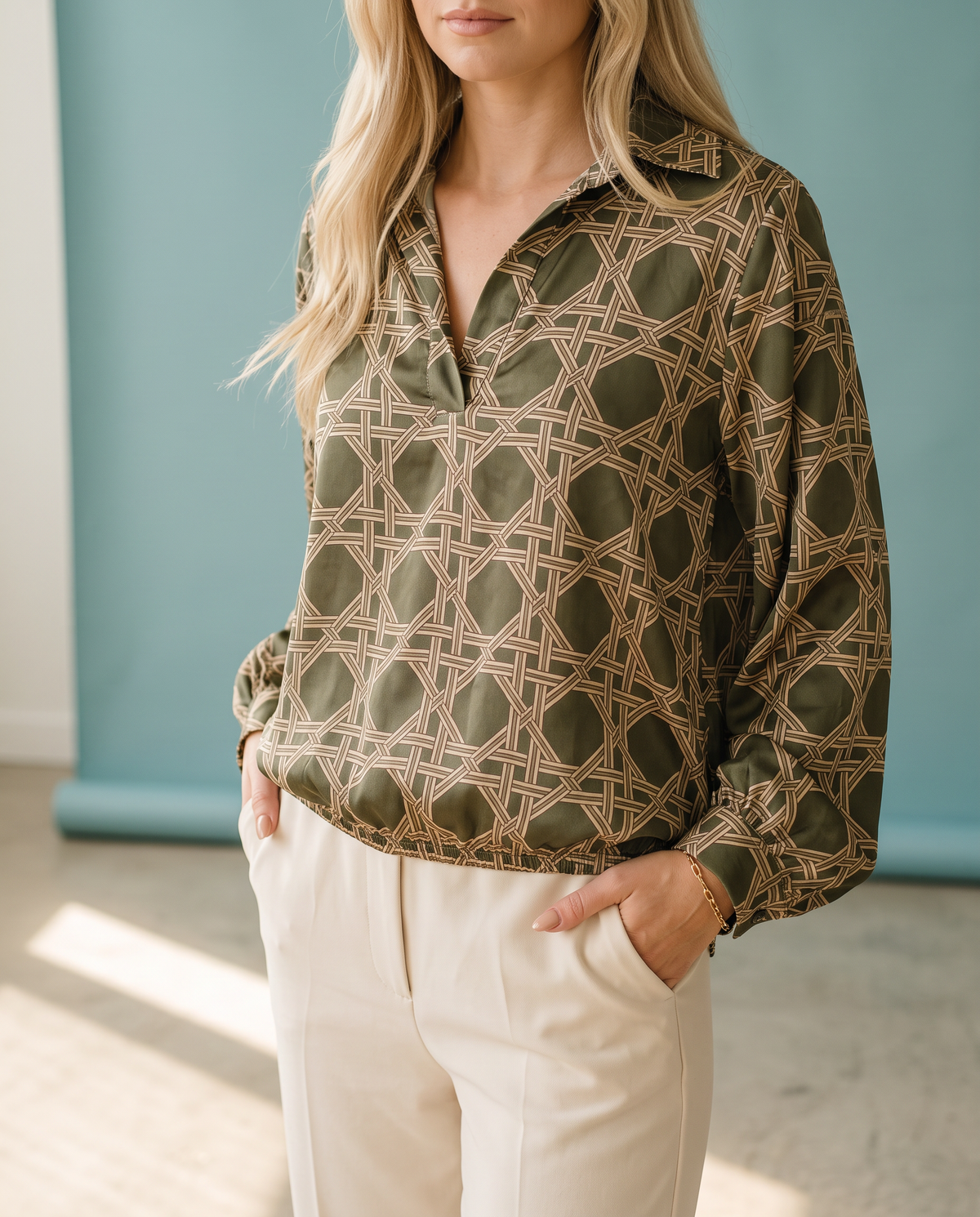 Sage & Chain Tunic Top