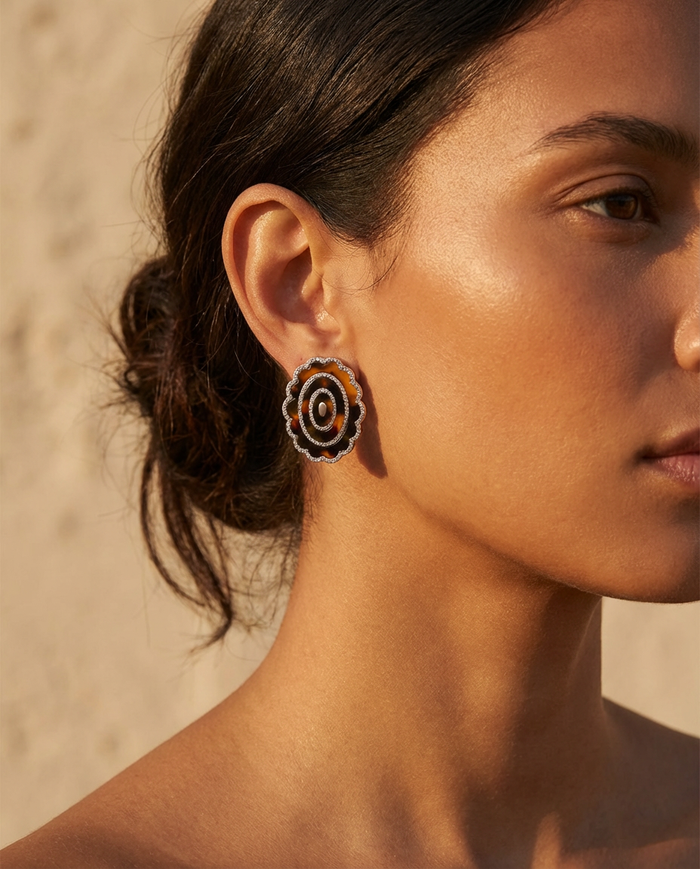 Pavé Concho Earrings
