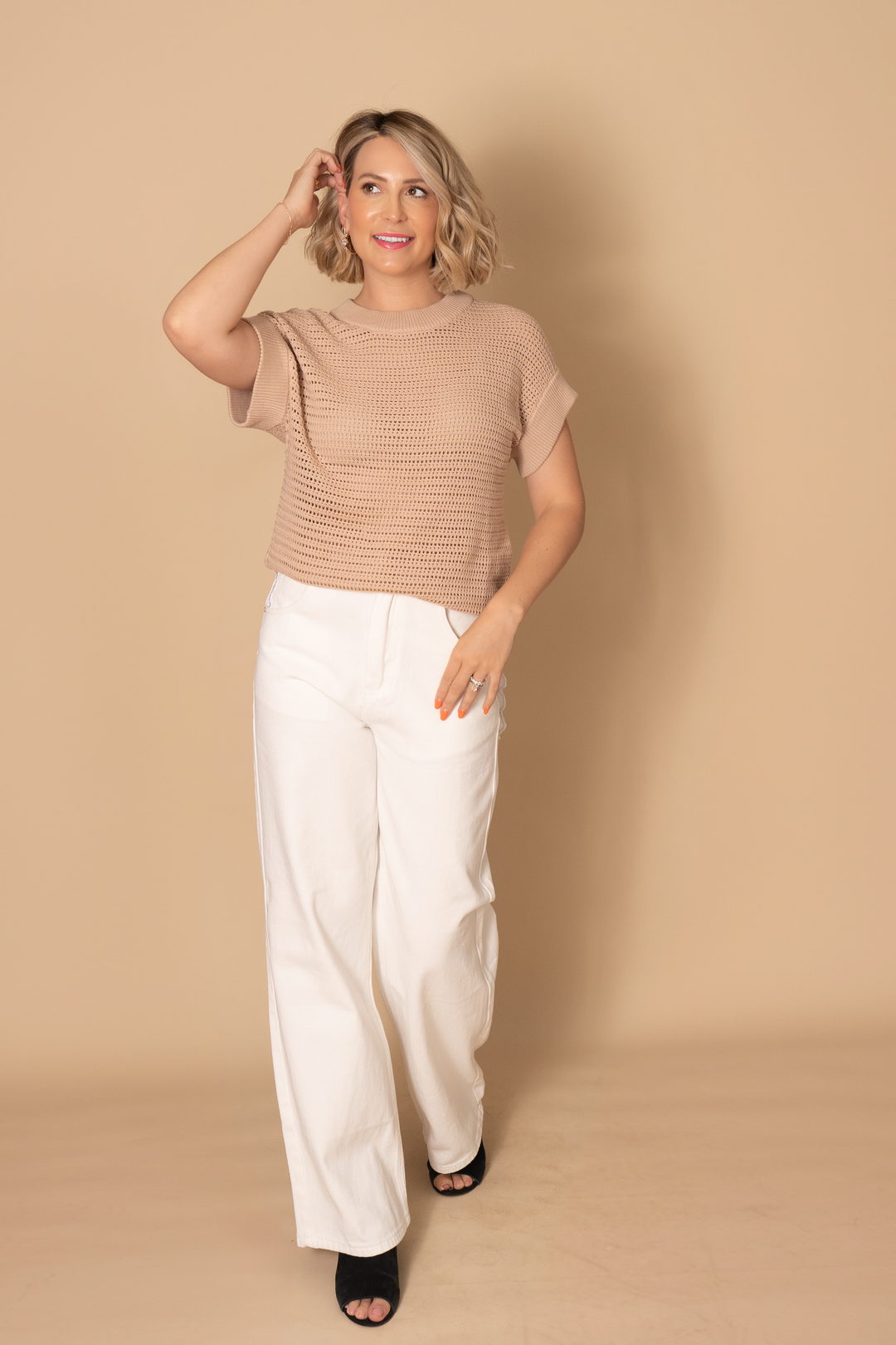 Corvallis Knit Top Taupe