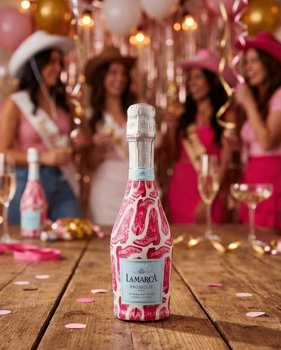 Cowgirl Mini Prosecco Bottle Wraps s/6