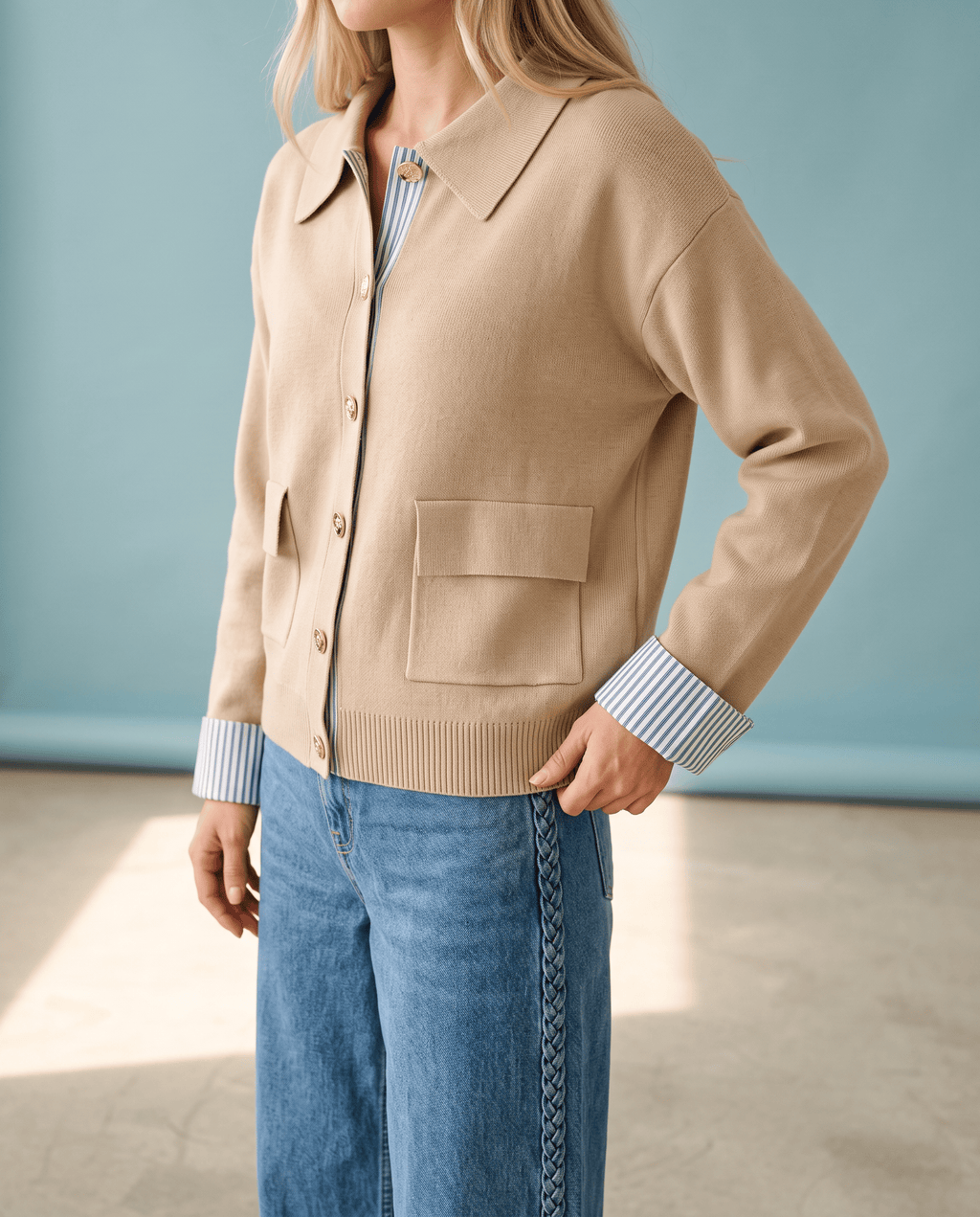 Stripe Me Cozy Cardi