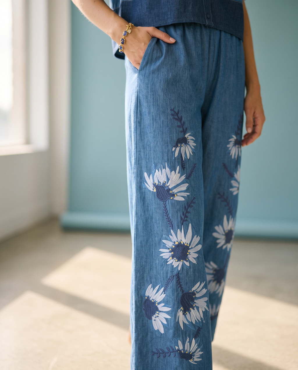 Geri Chambray Pants
