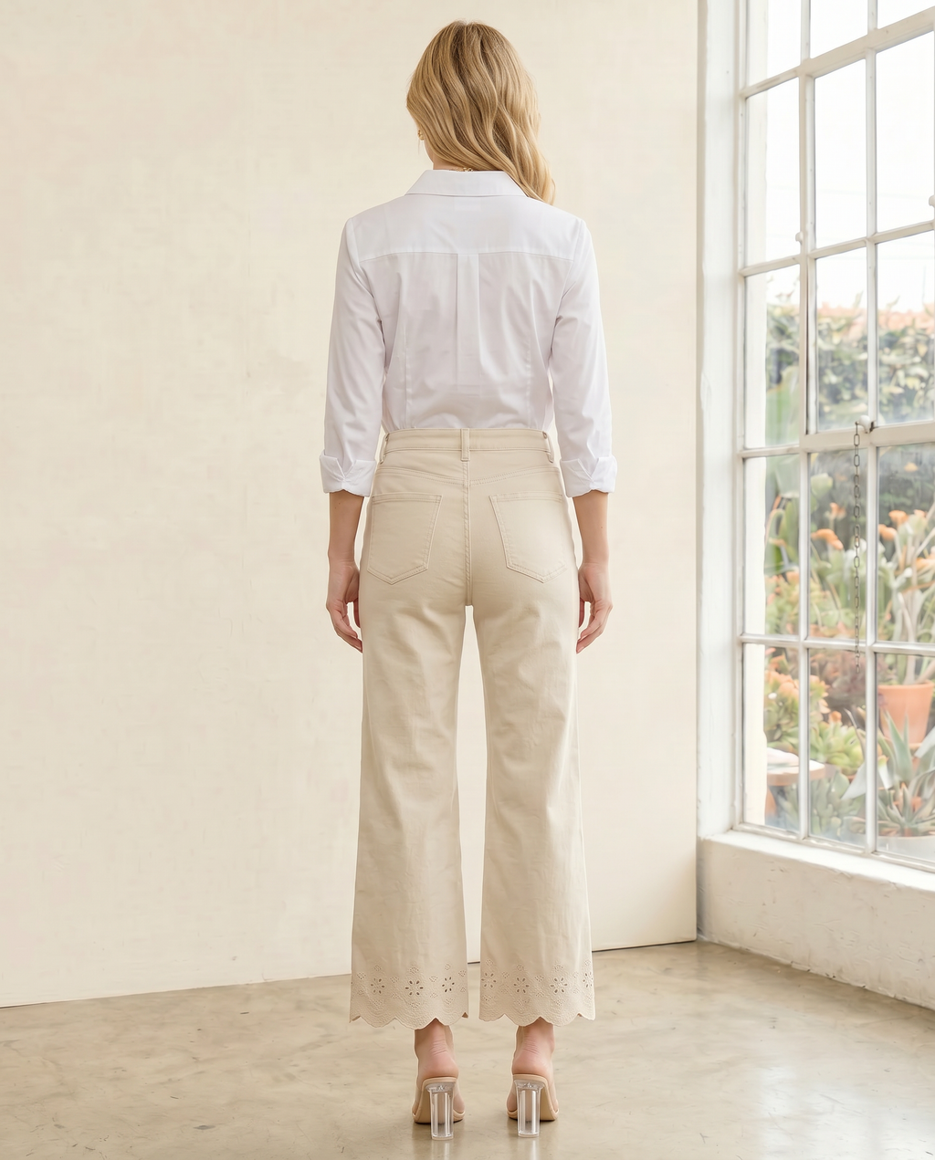 Cream Spring Pants