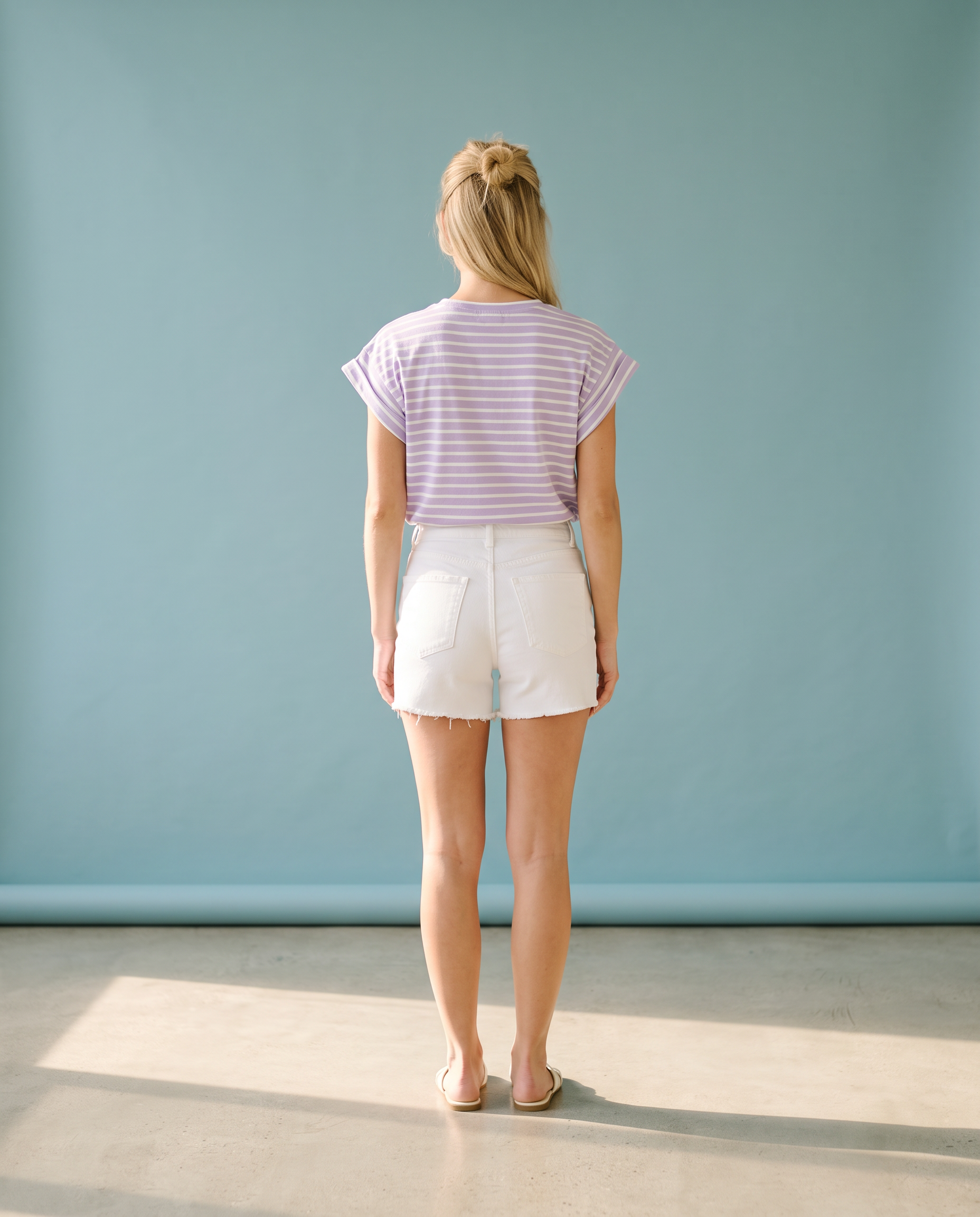 Striped Lavender Top