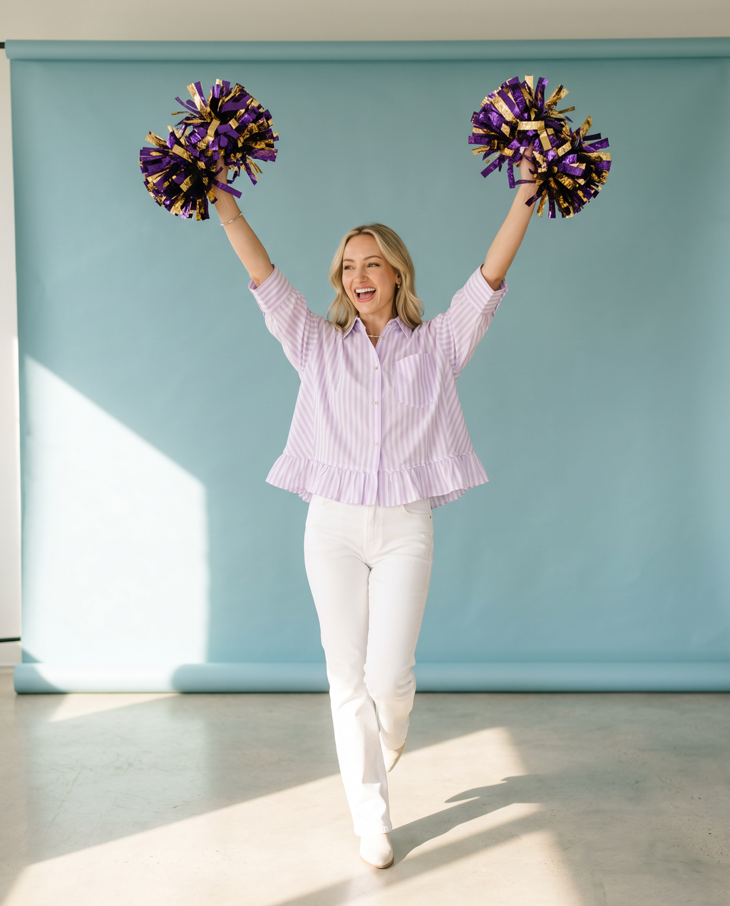 Purple & Proud Stripe Top