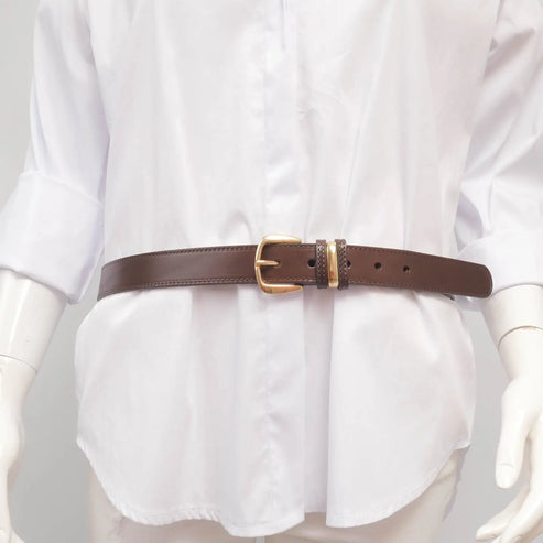 Chocolate Refined Leather Belt