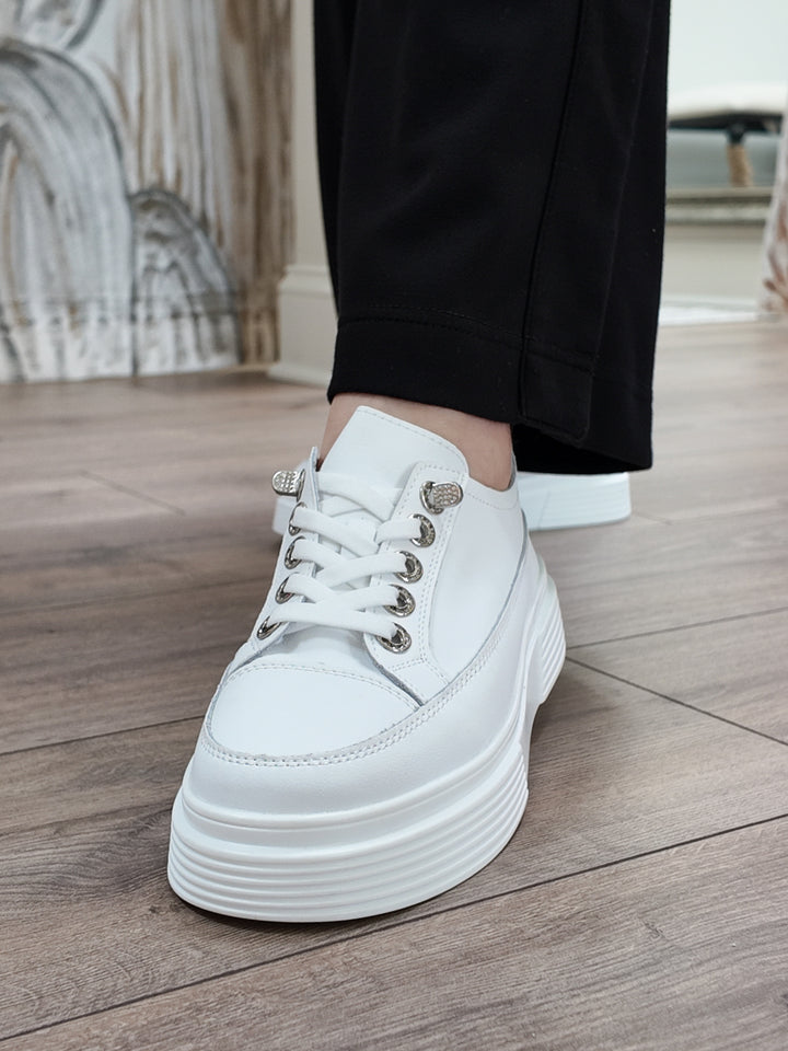 Greek White Platform Sneakers