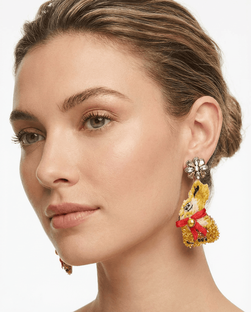 Bowtie Rabbit Earrings (3-D)