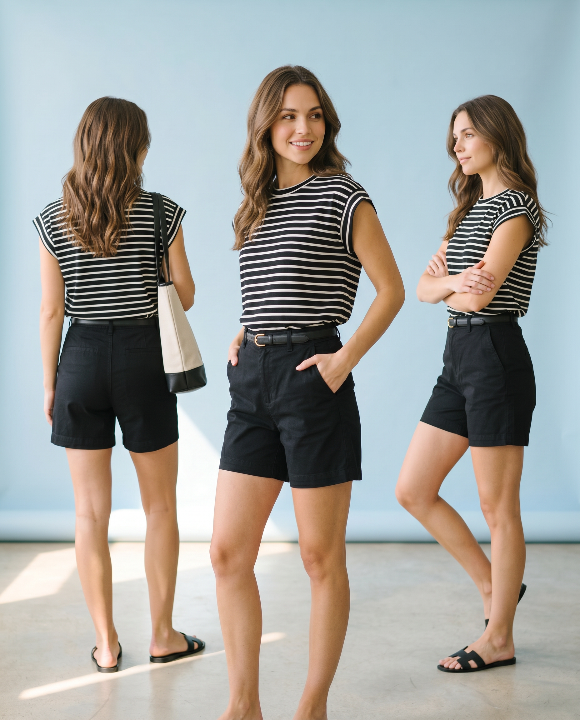 Striped Cap Sleeve Top