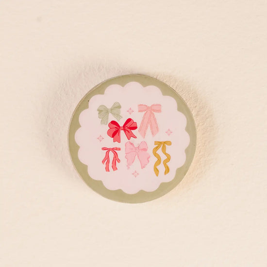 Bow Affair Wood Enamel Coasters S/4