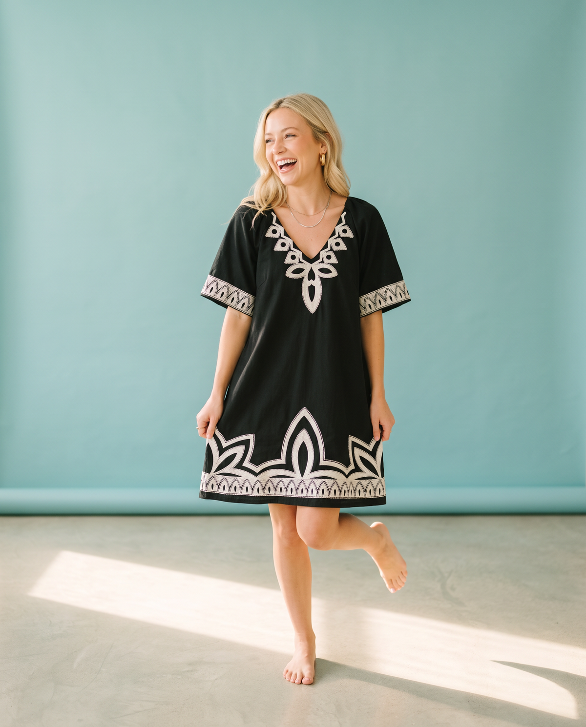 Blackbird Embroidered Dress