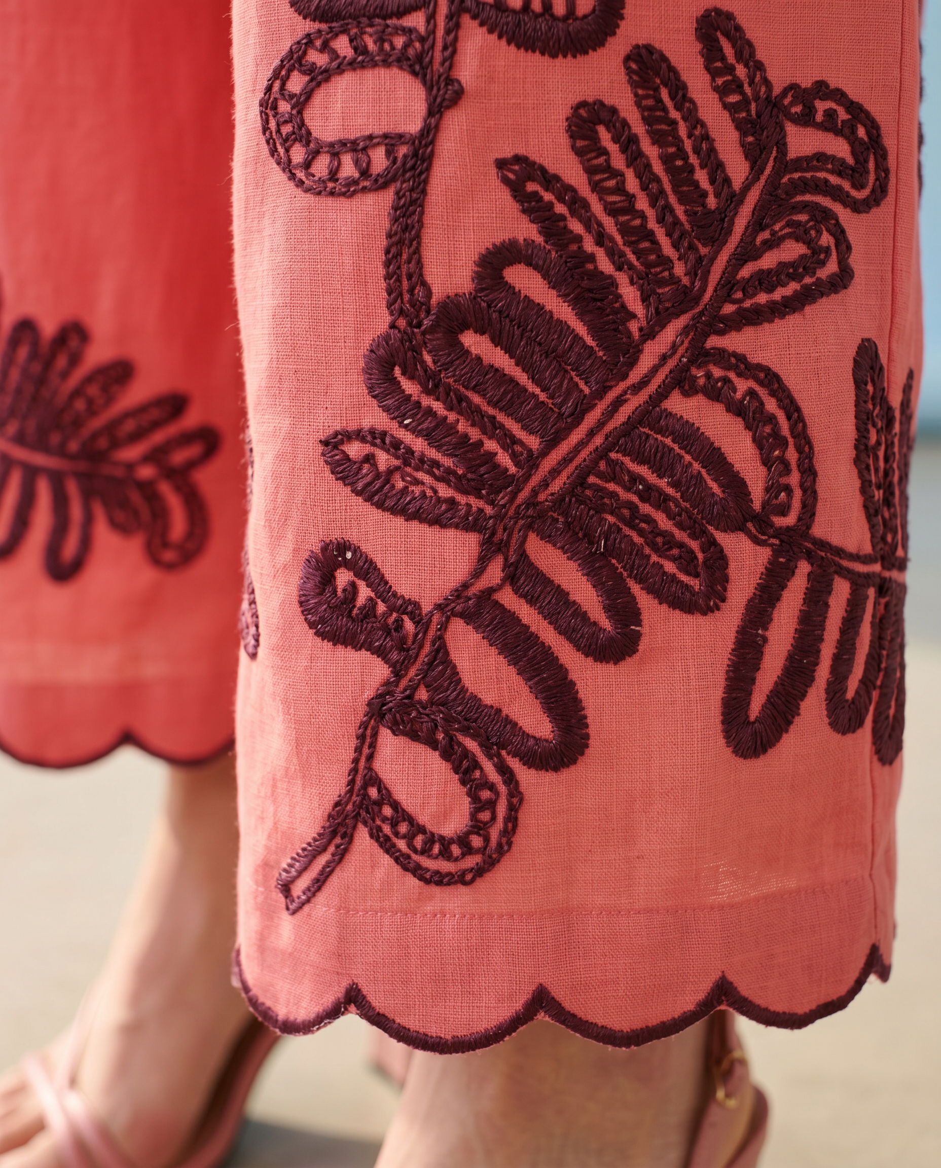 Coral Royal Palm Pants