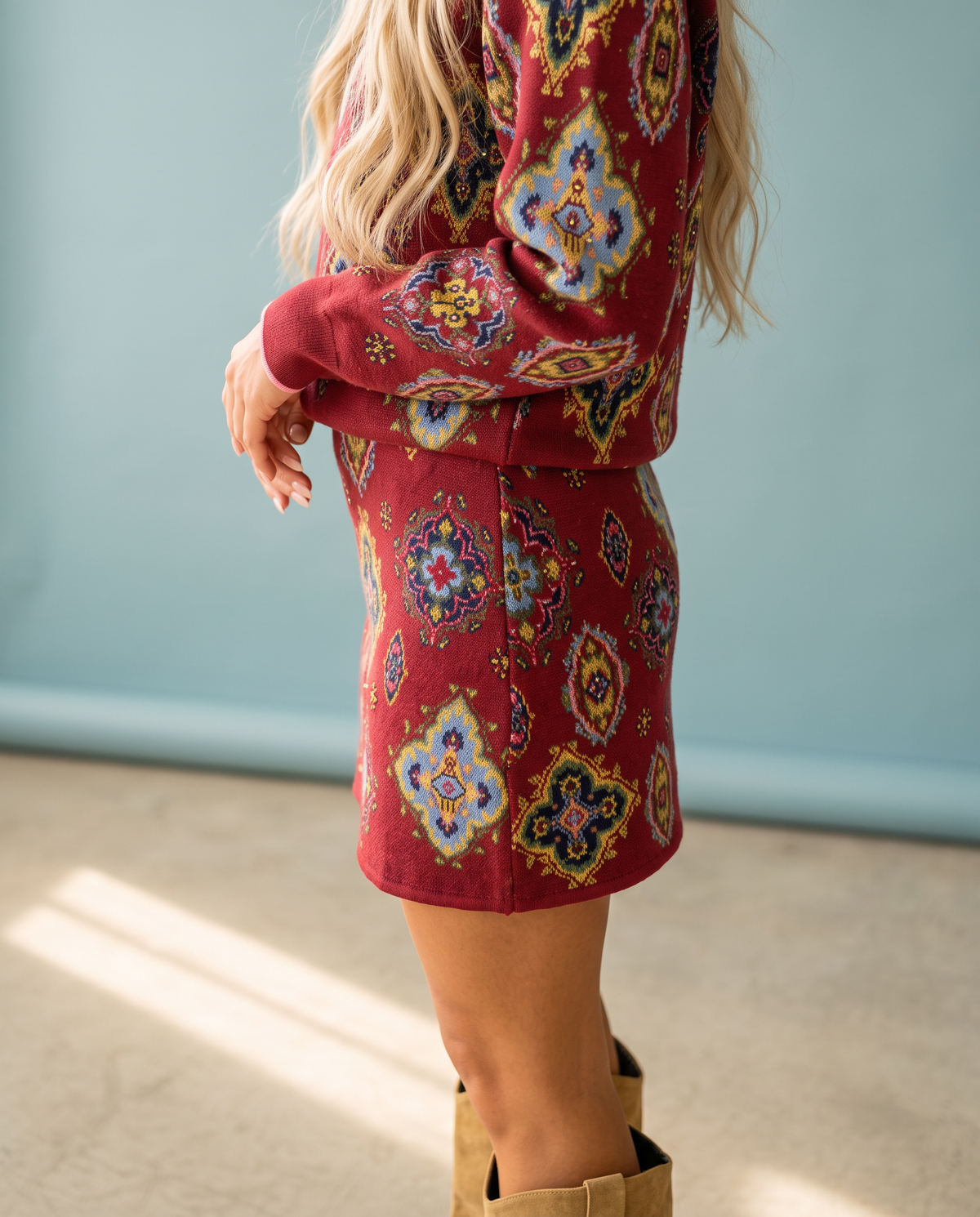 Red Tile Jake Skirt