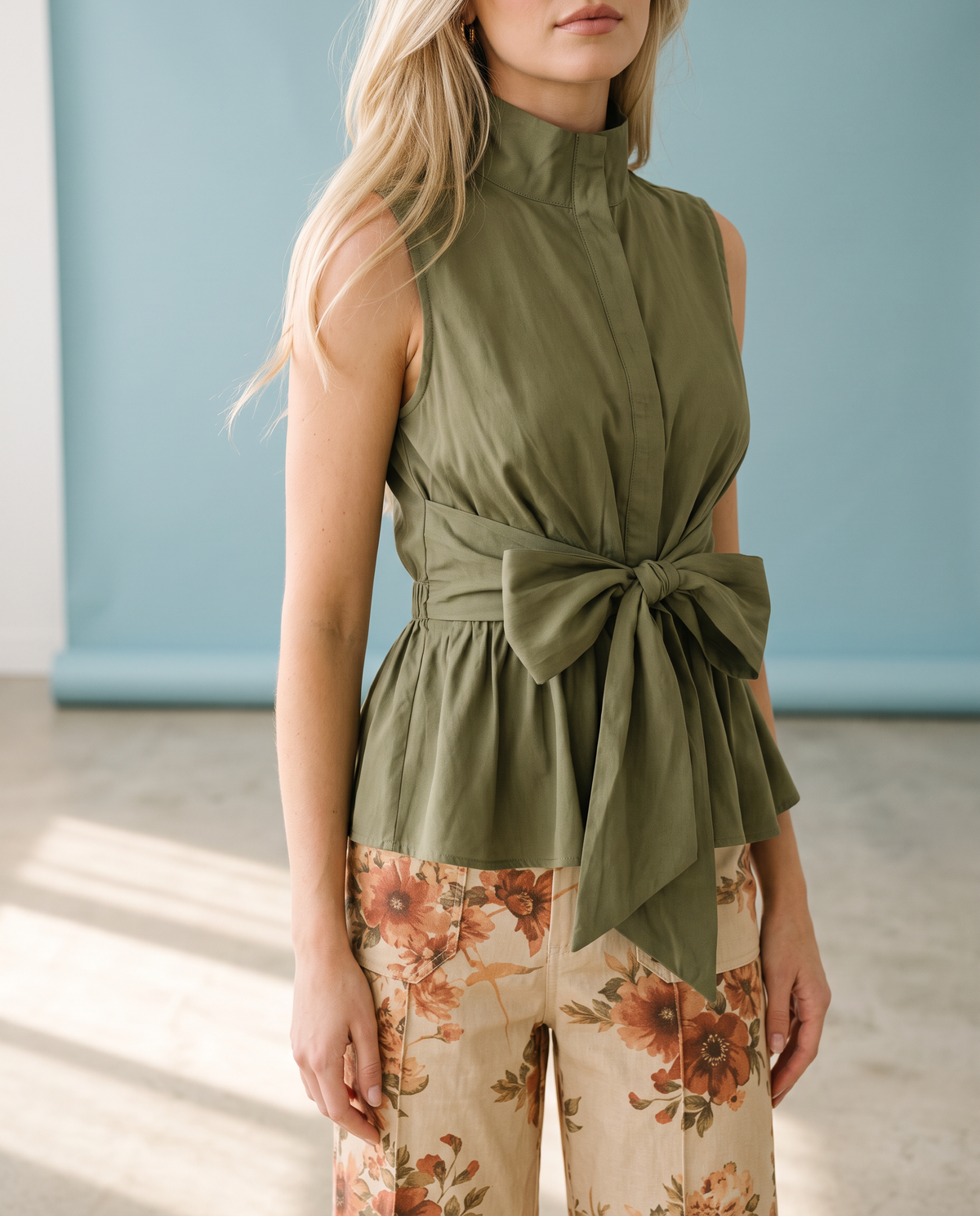 Bow Peep Olive Top
