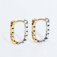 Gold & Silver Pavé Reversible Huggie Earrings