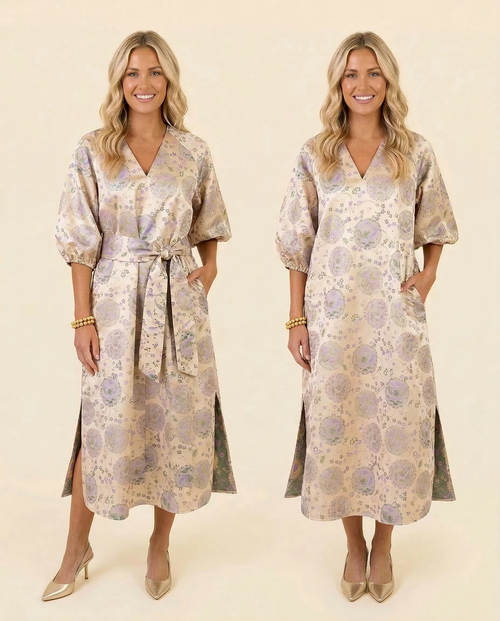 Blushing Jacquard Dress