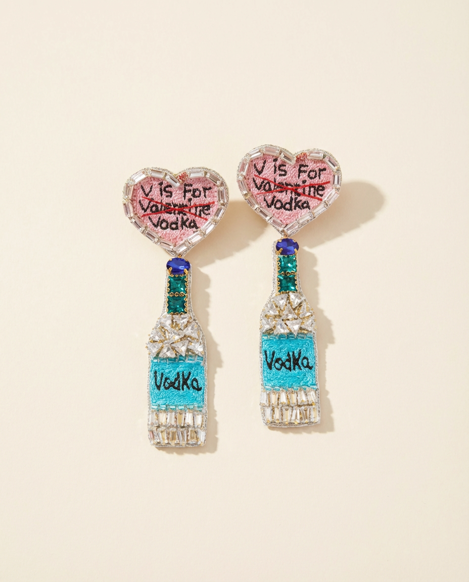 V is For Vodka Earrings