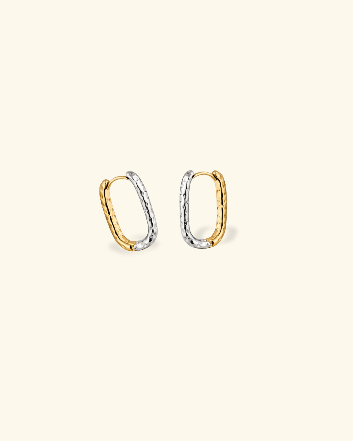 Gold & Silver Reversible Huggie Earrings