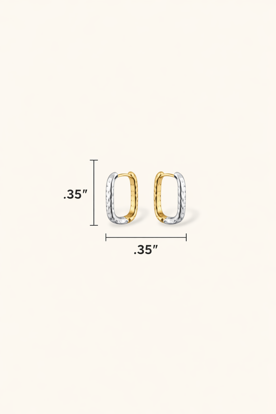 Gold & Silver Reversible Huggie Earrings