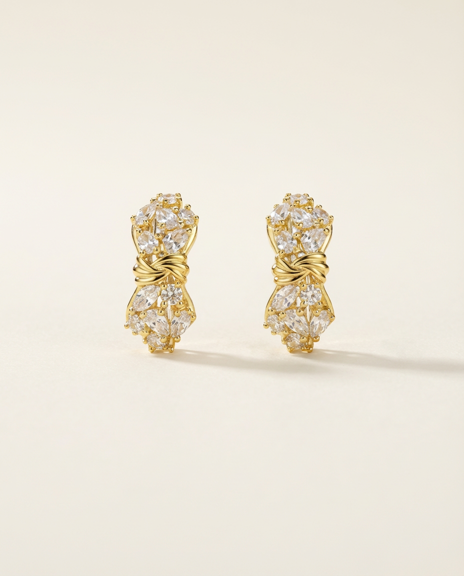 Luxe Signature Gold Knot Hoops