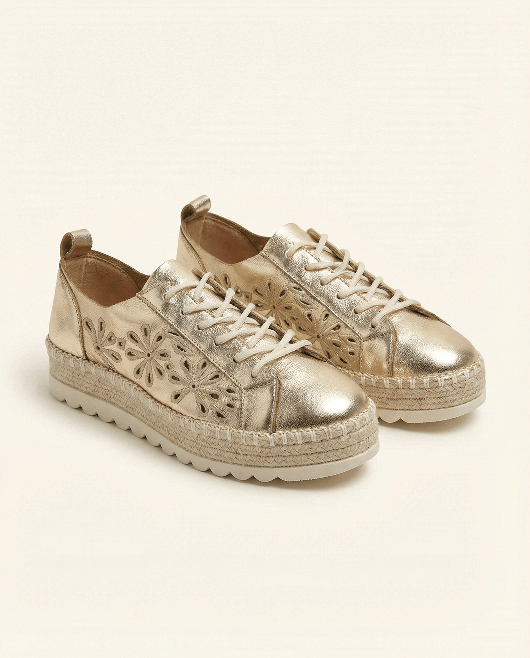 Gold Espadrille Sneakers