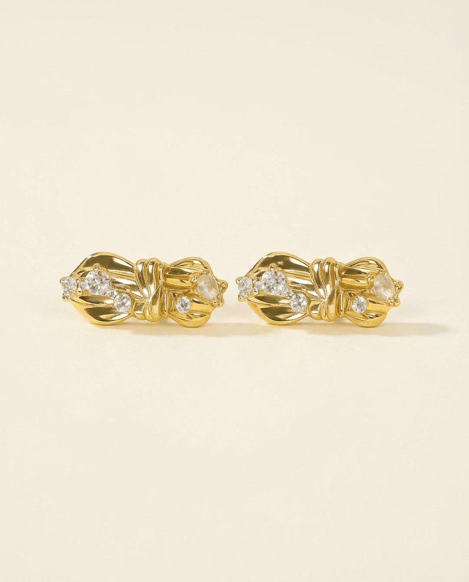 Medium Gold Knot Hoops