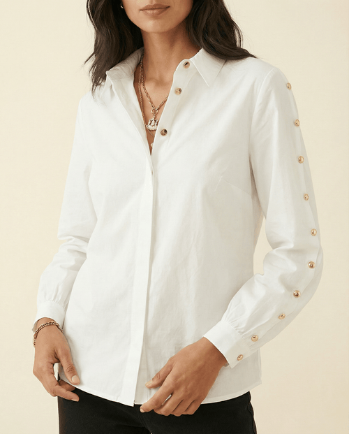White Studded Marley Blouse