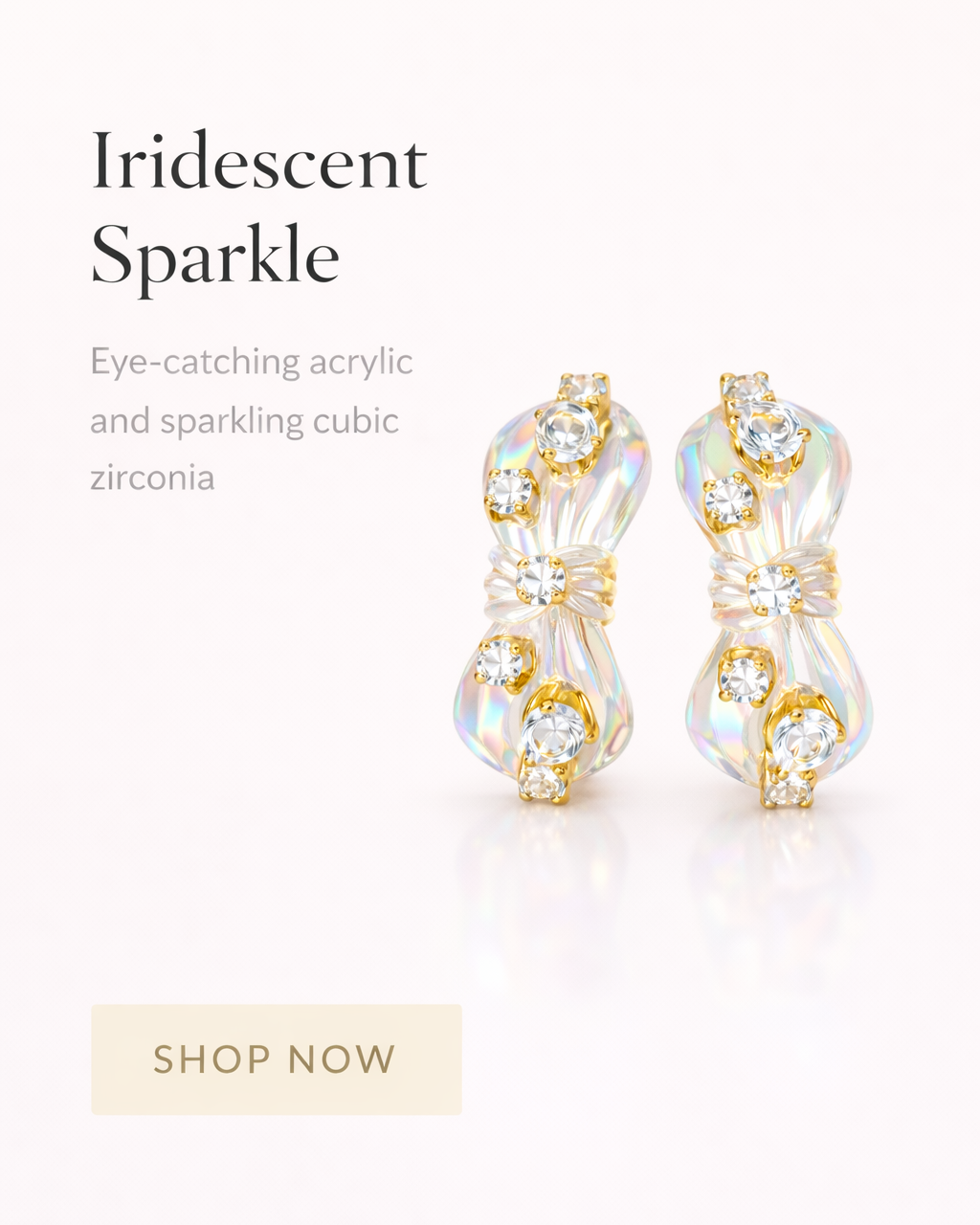 Medium Iridescent Knot Hoops