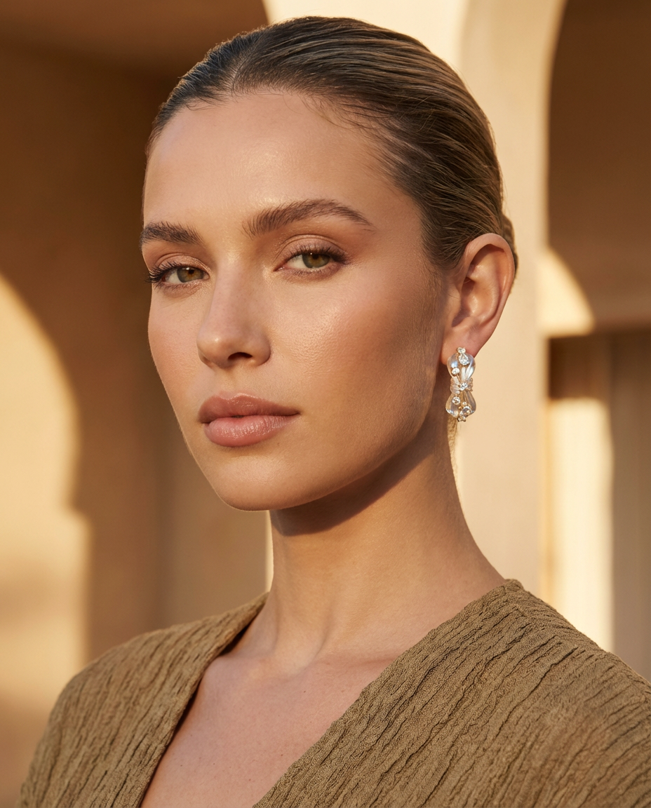 Medium Iridescent Knot Hoops