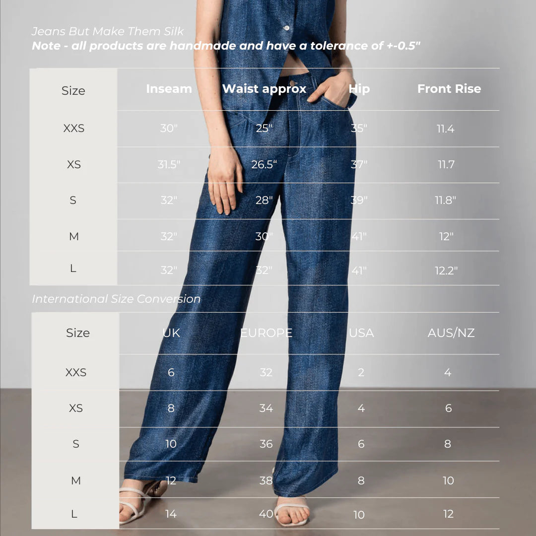 Dark Wash Silk Jeans