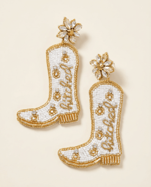 Bright White Hitched Earrings