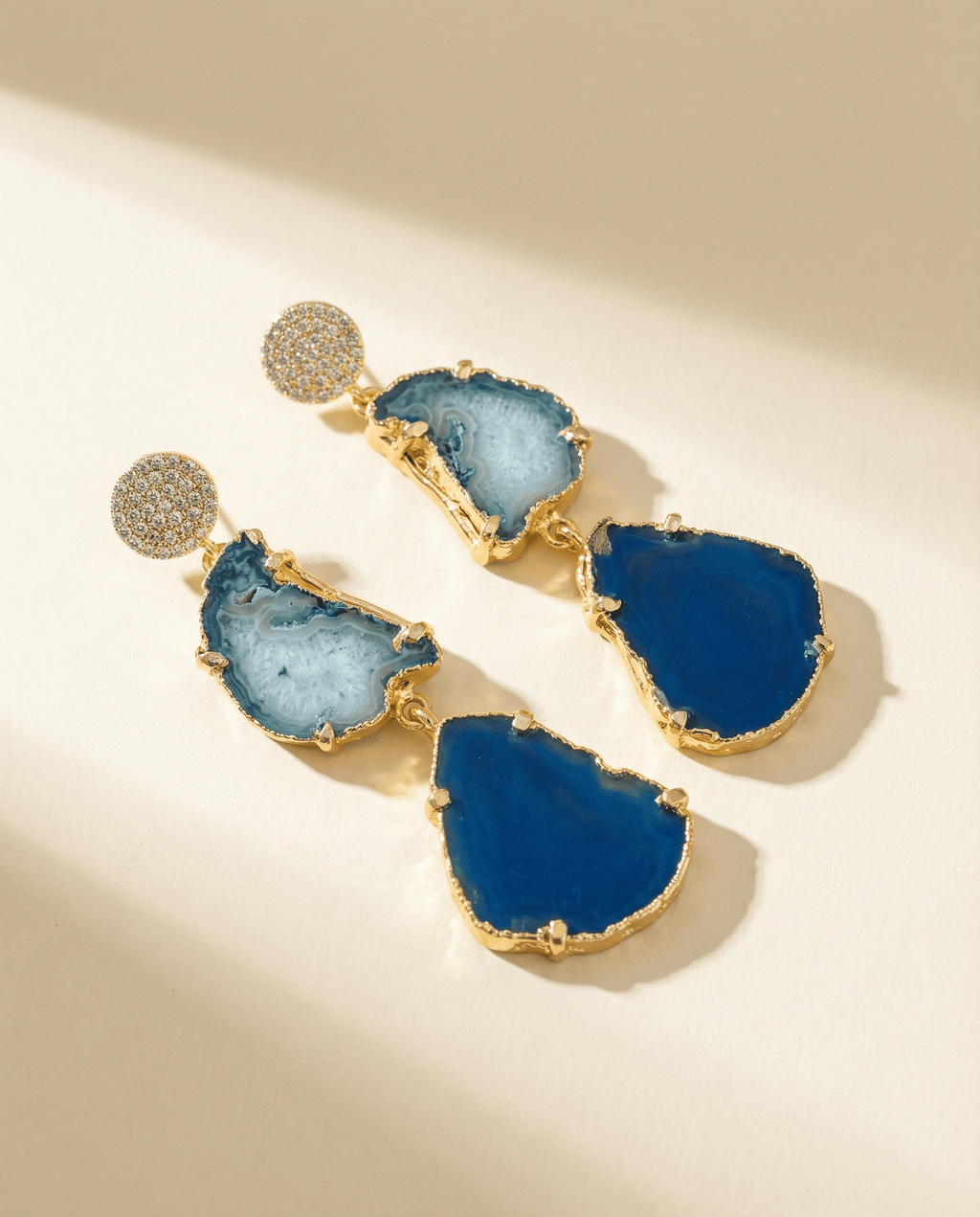 Blues Double Agate Earrings