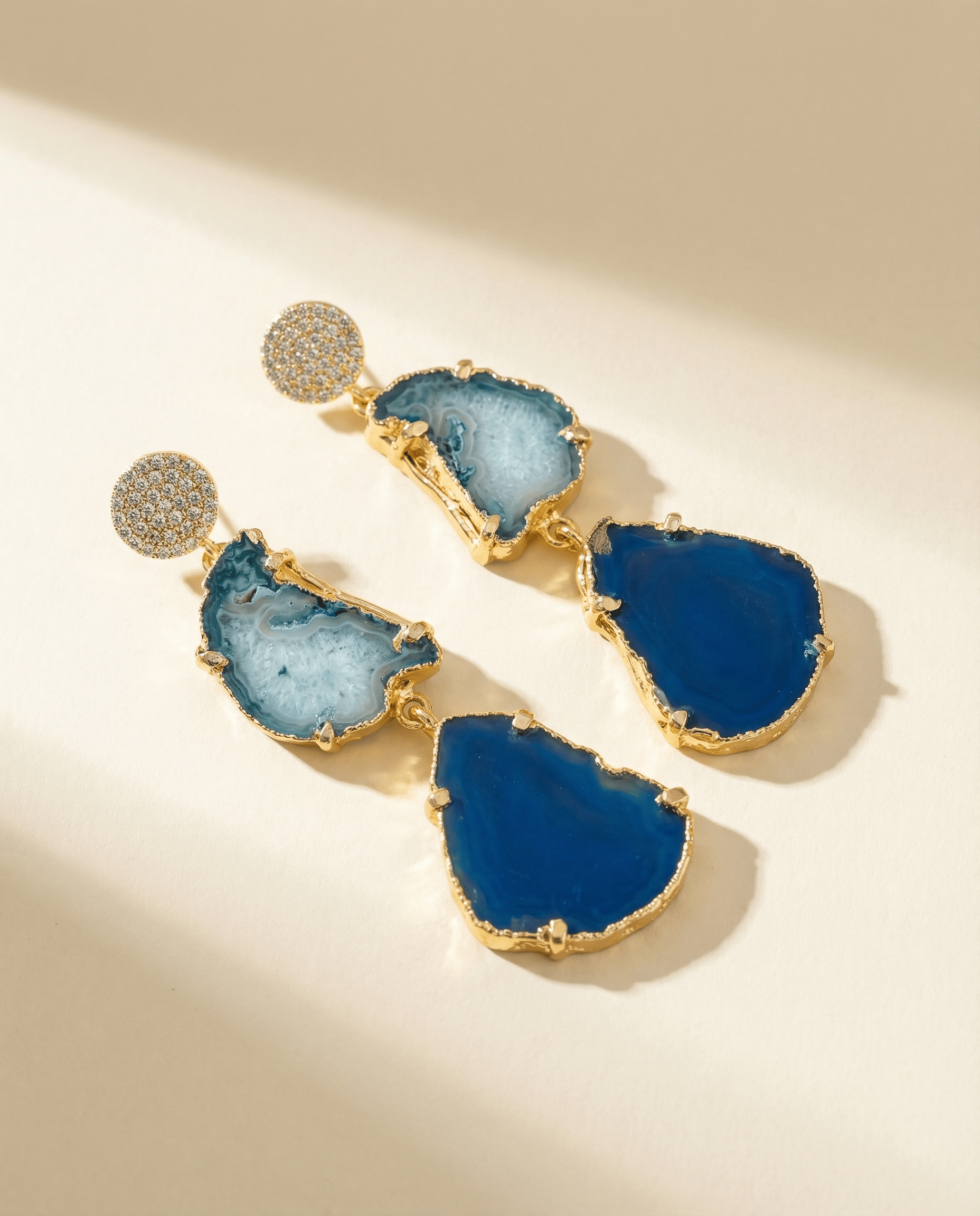 Blues Double Agate Earrings