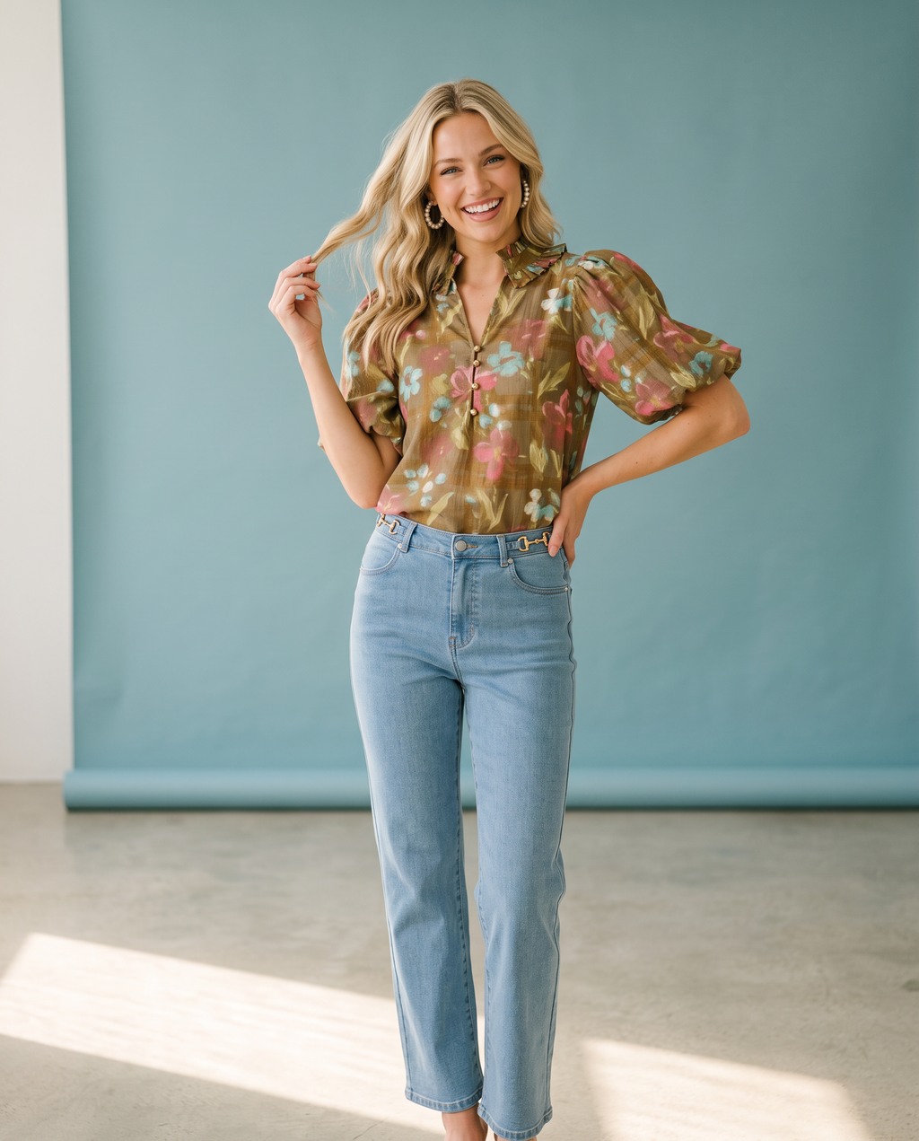 Faded Florals Top