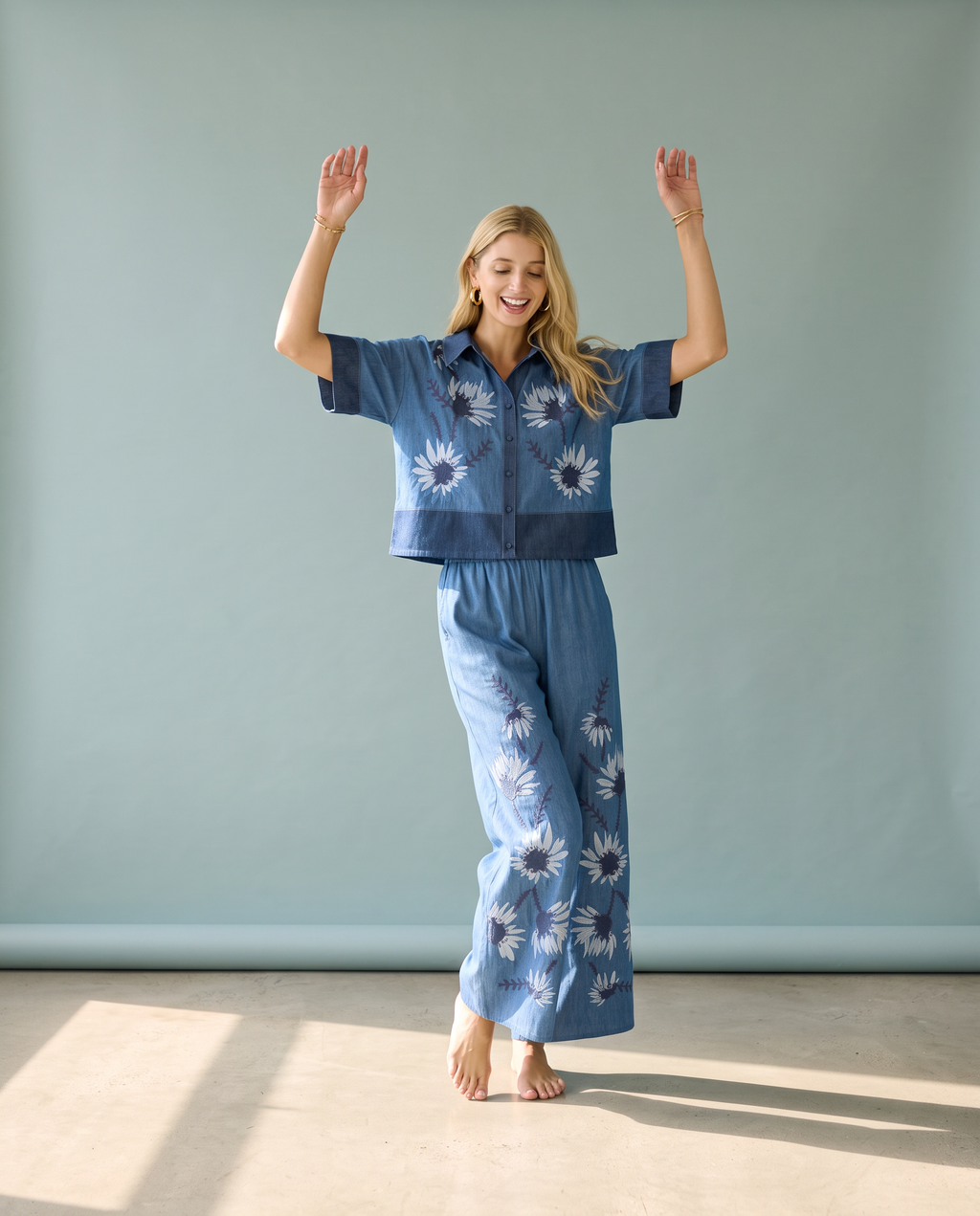 Roxy Chambray Top