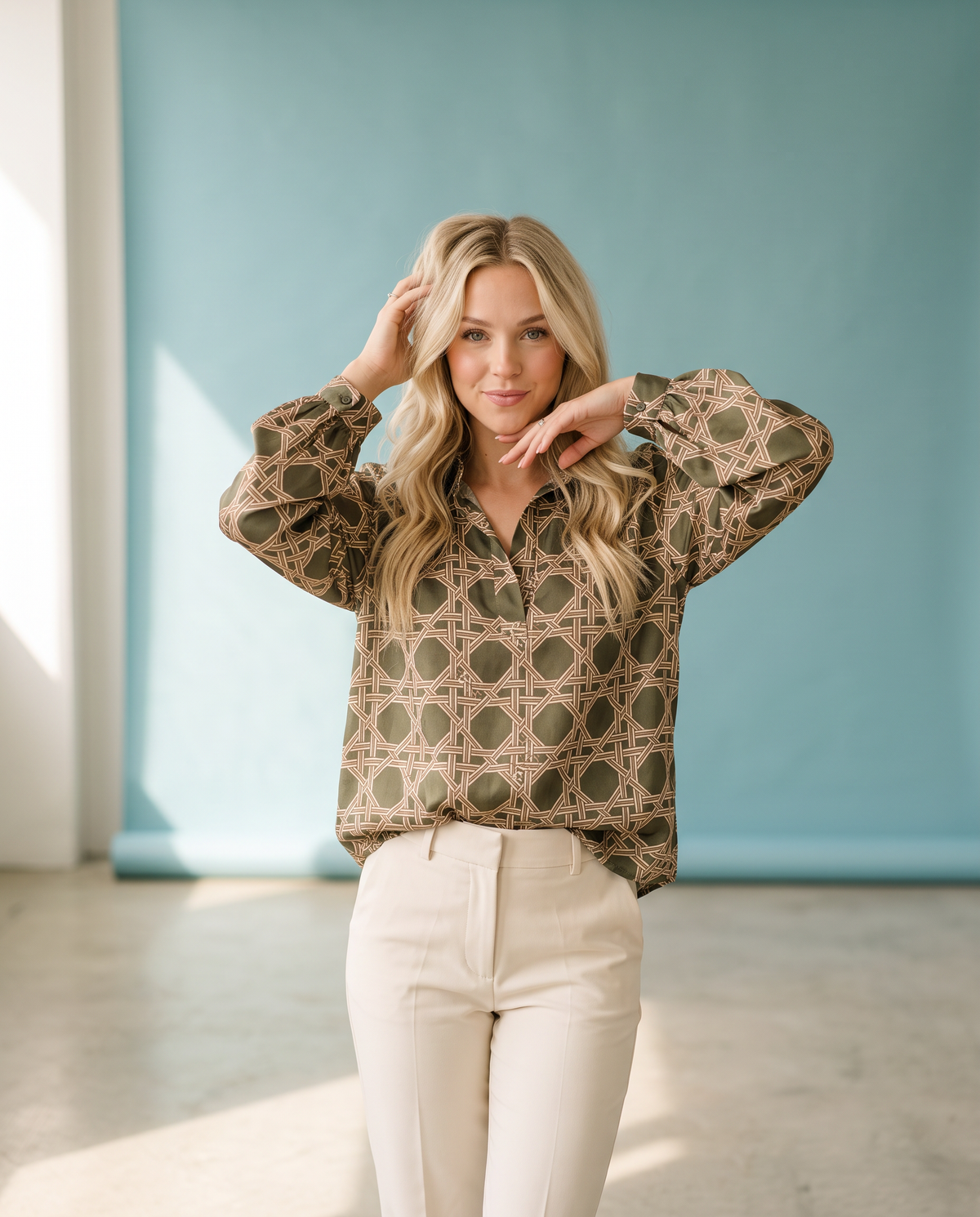 Sage & Chain Tunic Top