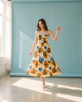 Gianna Sunflower Haze Maxi Dress