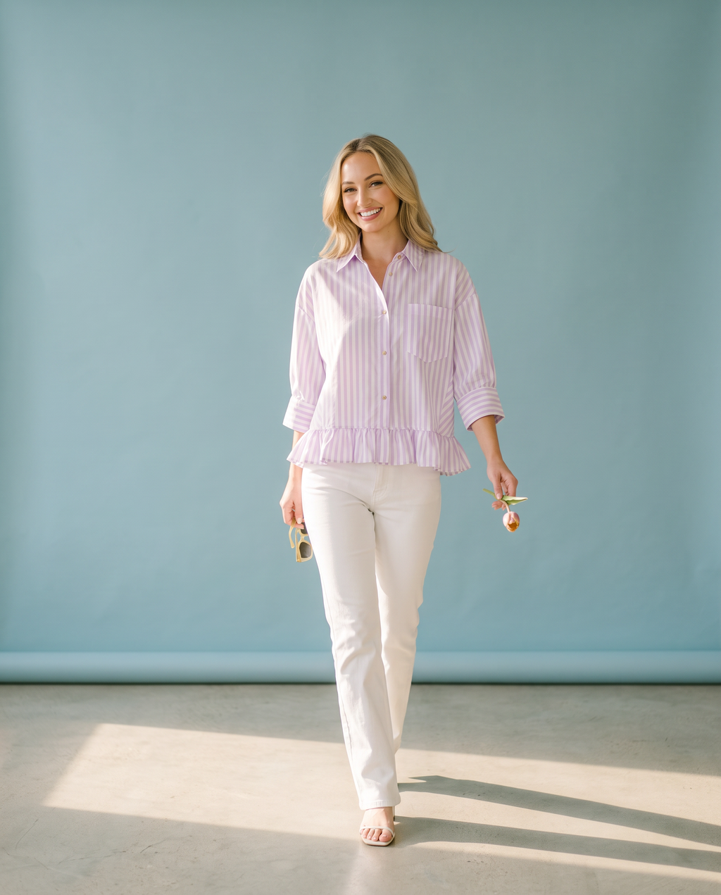 Purple & Proud Stripe Top