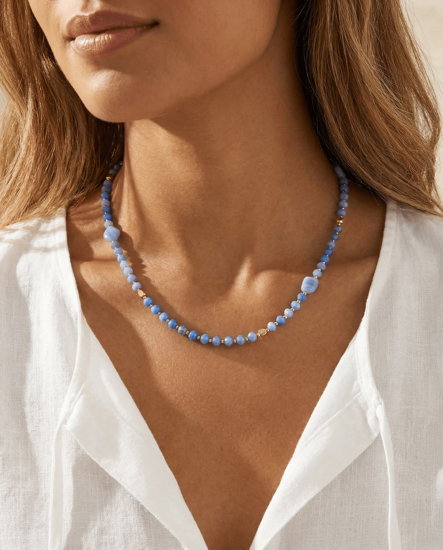 Periwinkle Chrome Necklace