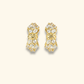 Luxe Medium Gold Knot Hoops
