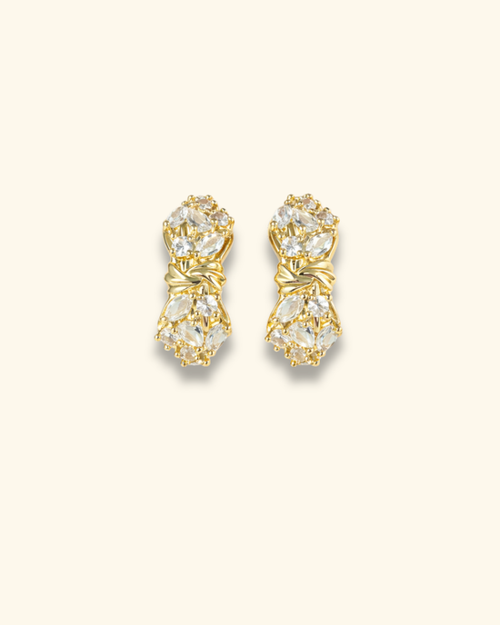 Luxe Medium Gold Knot Hoops