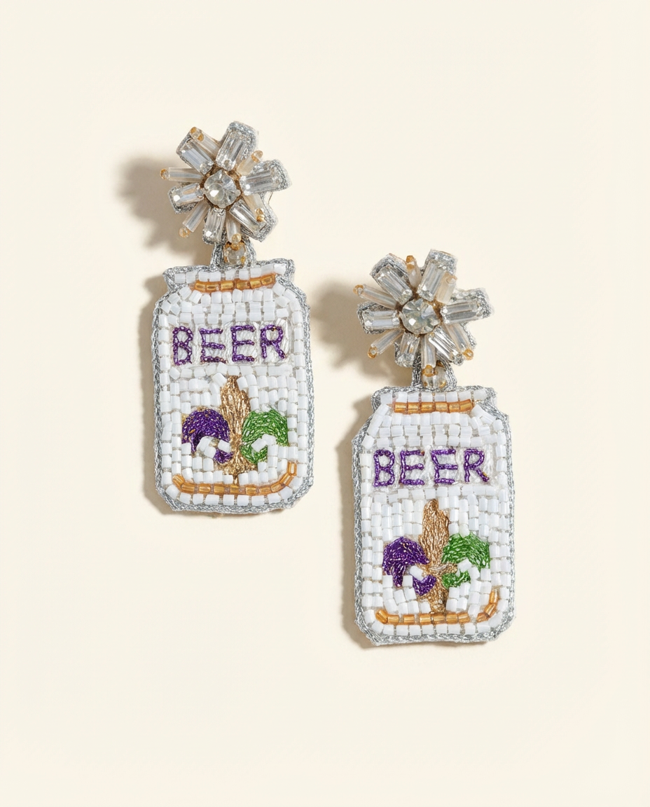 Bayou Beer Earrings