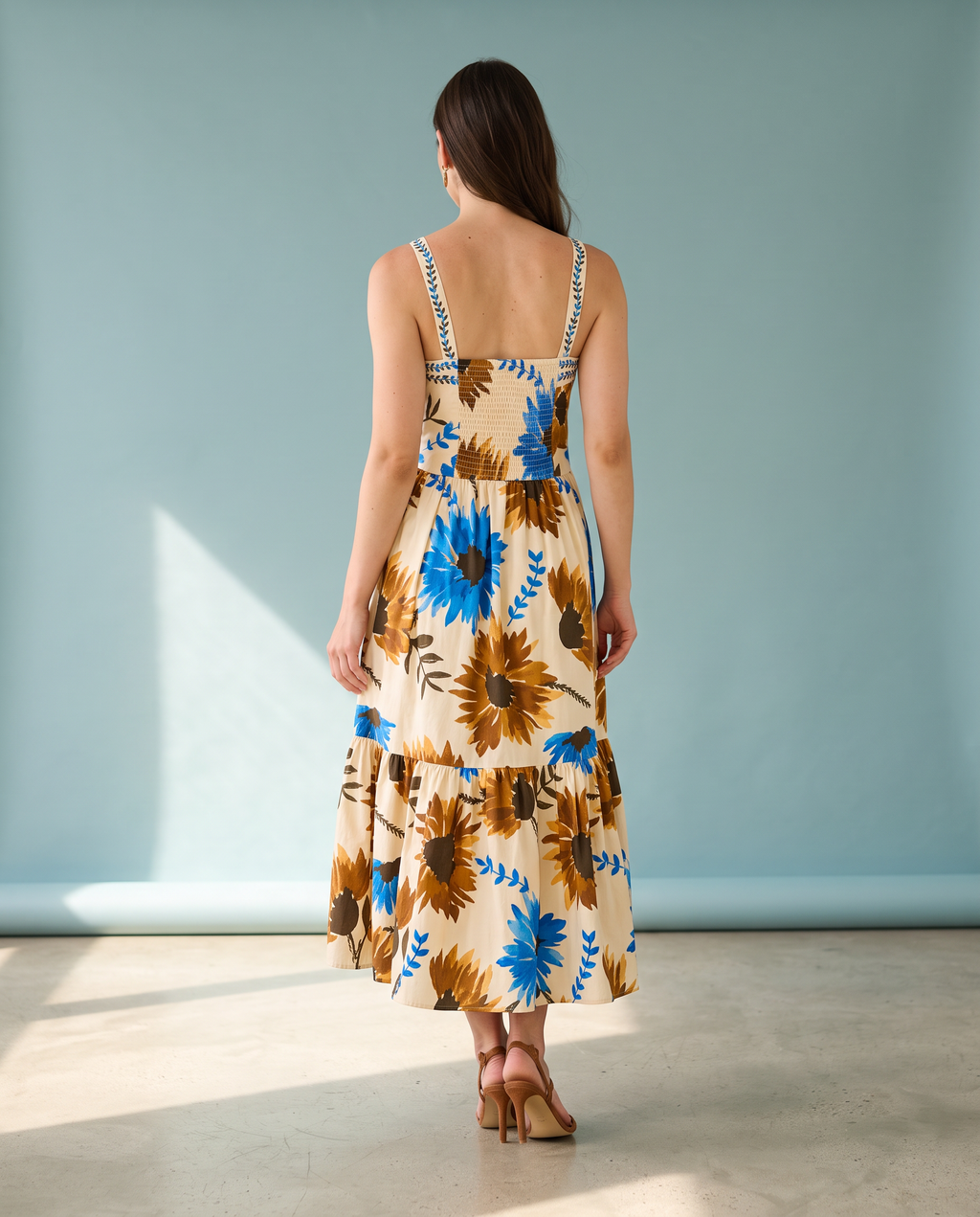 Gianna Sunflower Haze Maxi Dress