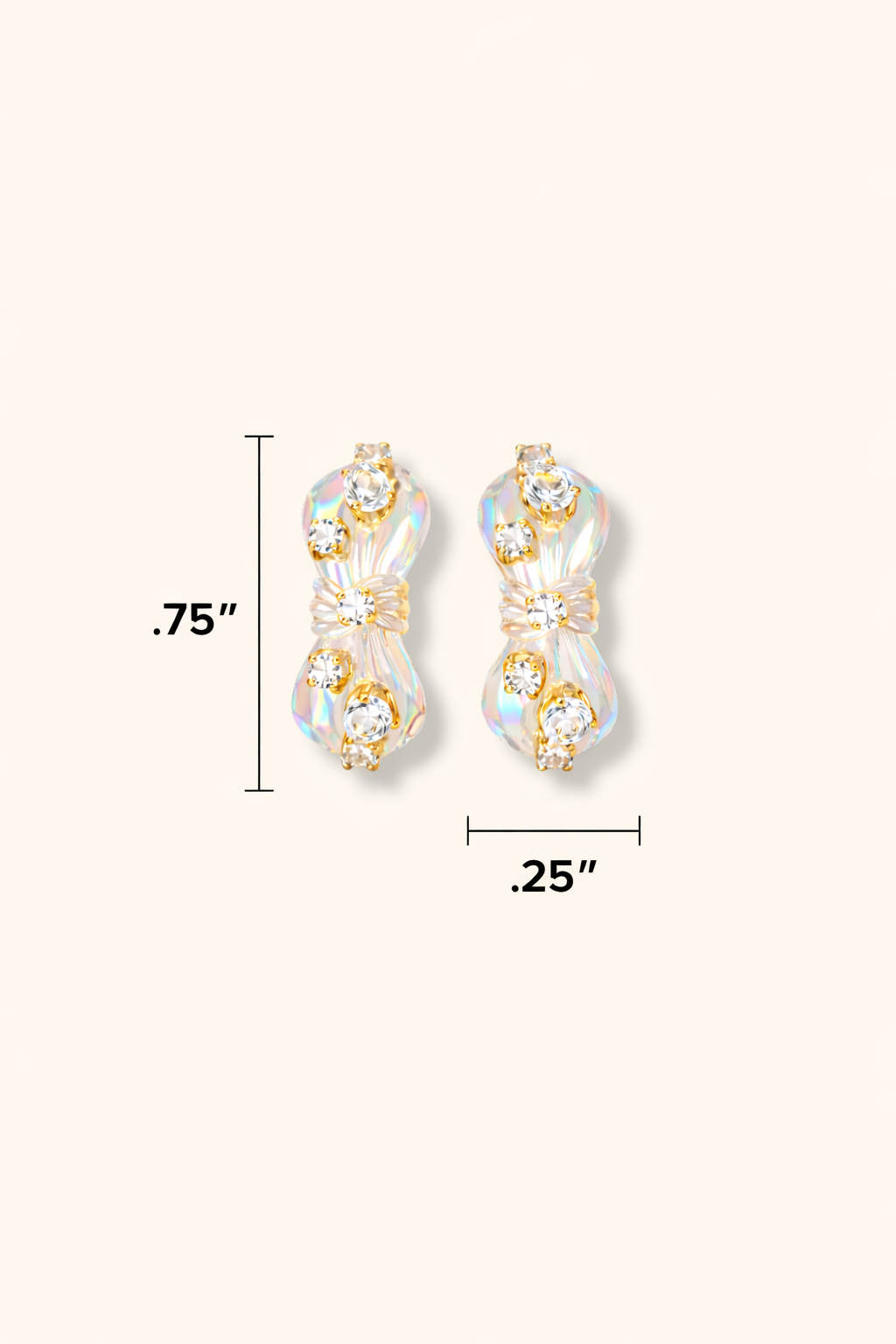 Medium Iridescent Knot Hoops