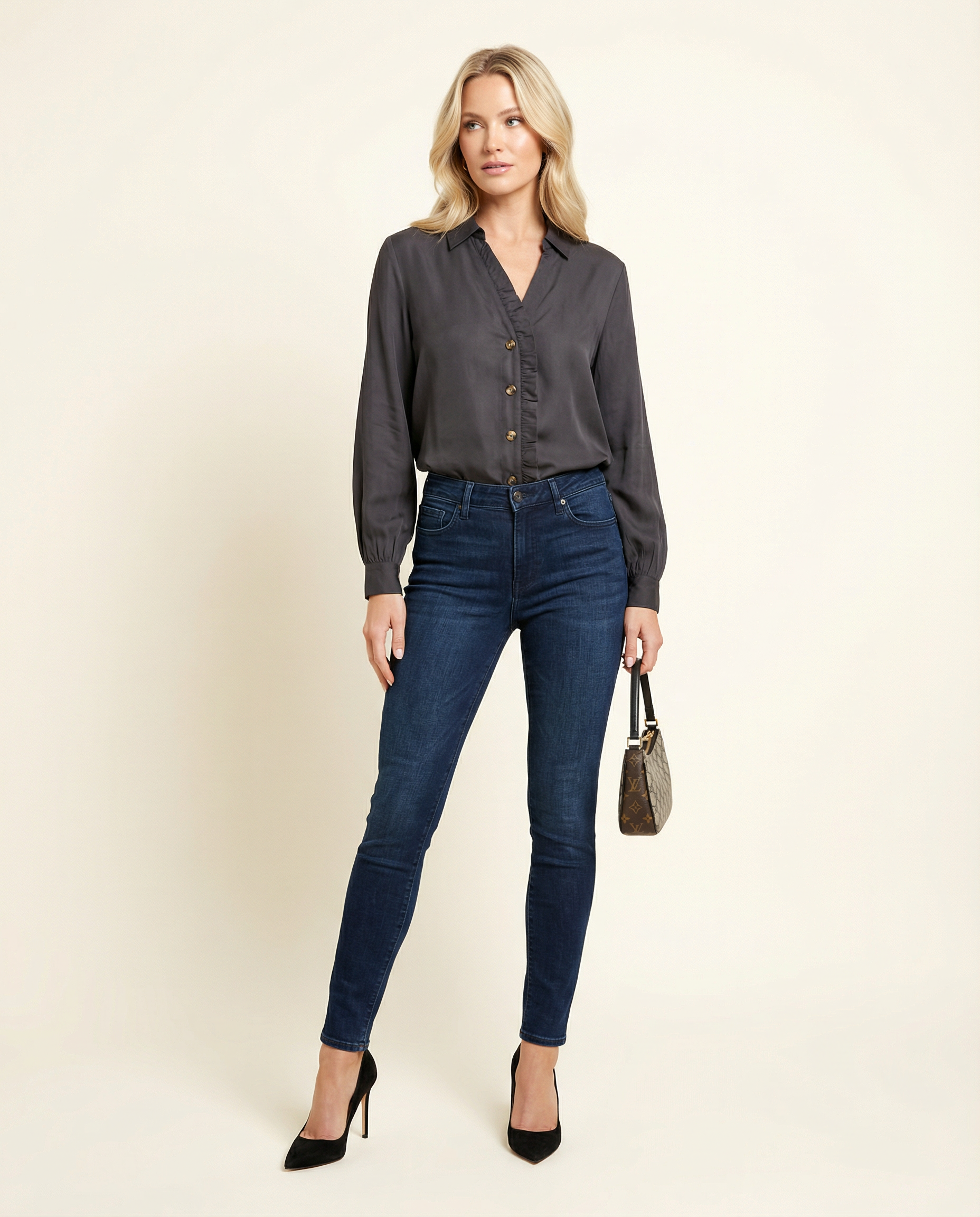 Black Ruffle Miley Shirt