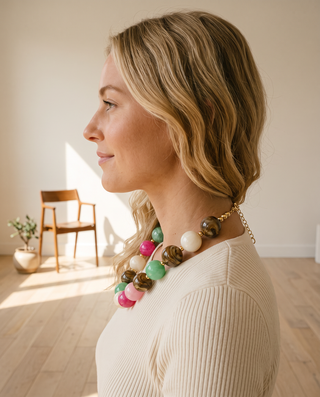 Statement Bauble Multi Necklace
