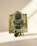 Vintage Decorative brooch with hanging pendants on acrylic frame 